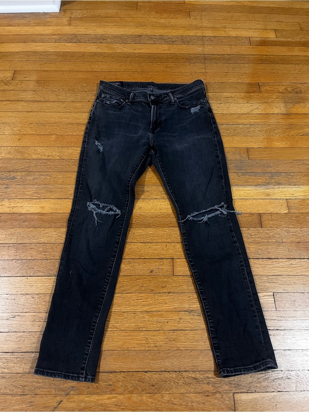 Abercrombie & Fitch Black Skinny Ripped Jeans